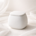 Contenitore Decorativo Bianco con Coperchio
