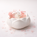 Candela decorativa artigianale a forma di fiore di loto con petali rosa